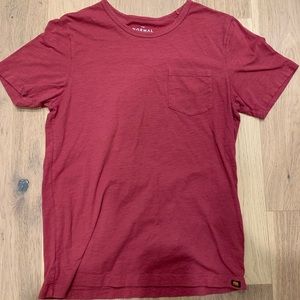 The Normal Brand Slub Pocket Tee, Red, size small